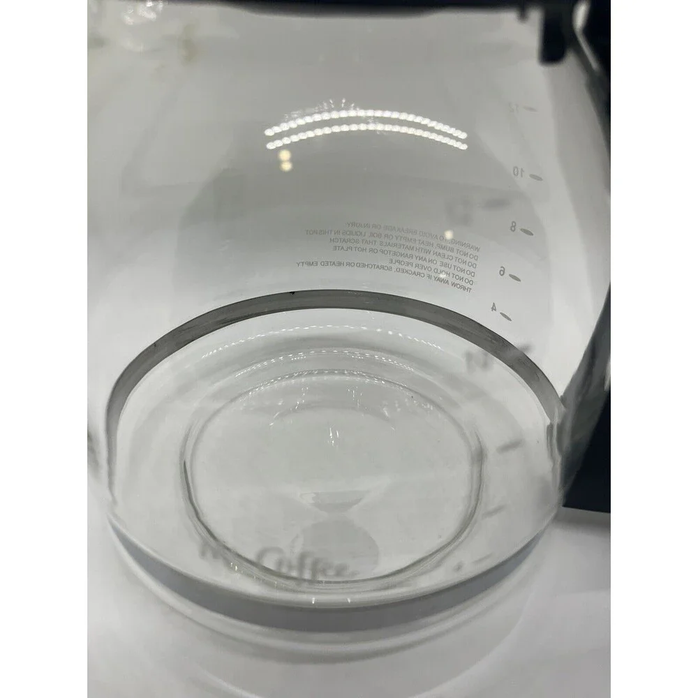 Mr. Coffee 12 Cup Replacement Decanter Carafe Clear Black